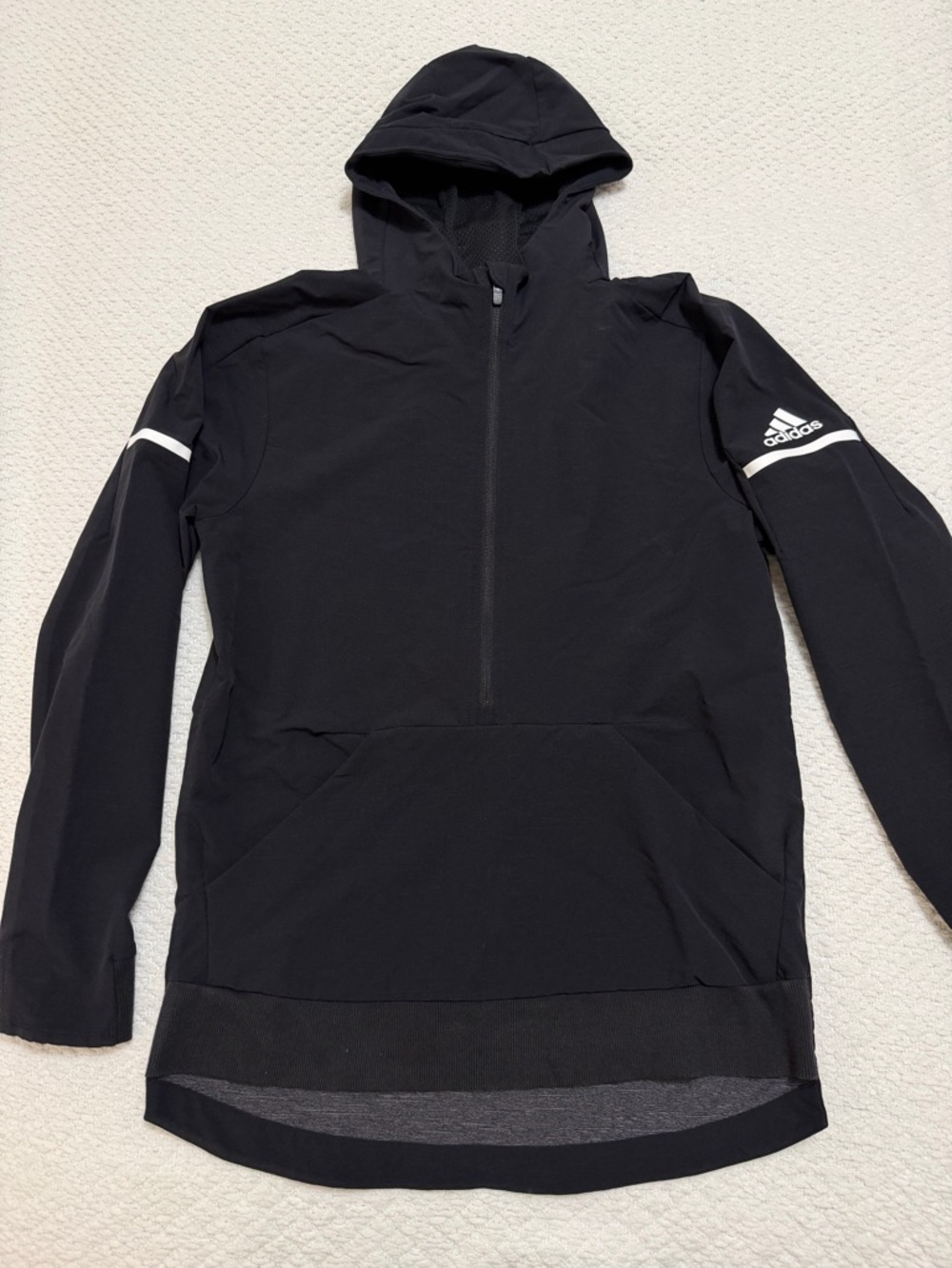 Adidas 3/4 Zipper Pullover with Pockets Hoodie Jackets Black Men’s Size Small